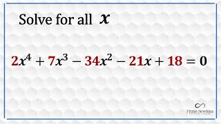 A Nonpalindromic Quartic Equation [upl. by Suiremed]