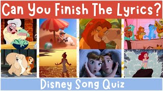 Can You Finish the Disney Song Lyrics  Disney Songs Quiz [upl. by Lezlie]