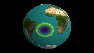 An asteroid impact in the South Atlantic modeled with a shallow water equation quot [upl. by Reagen]