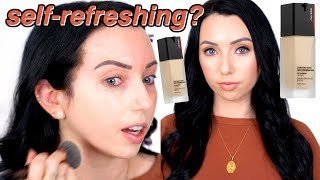 NEW Shiseido Synchro Skin SelfRefreshing FOUNDATION First Impression Review amp Demo [upl. by Ardell]