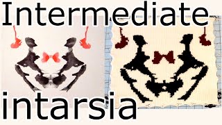 Intermediate intarsia  Machine knitting an inkblot [upl. by Casimire946]