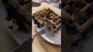 Chocolate waffle 🧇 waffle foodvlog recipe foodie shortsfeed youtubeshorts foryou trending [upl. by Amelie]