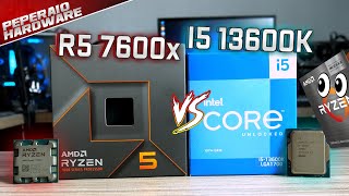 Core I5 13600K vs RYZEN 5 7600x o melhor I5 vs o melhor R5 de nova geração Jogos e Render 9 CPUs [upl. by Dnaltiac]