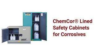 ChemChor Lined Safety Cabinets for Corrosives Justrite [upl. by Allerym]