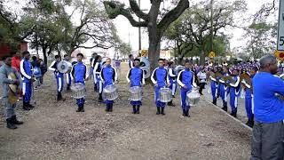 McKinley High School Drum Section Before quotTucks Paradequot 2018 [upl. by Obed]