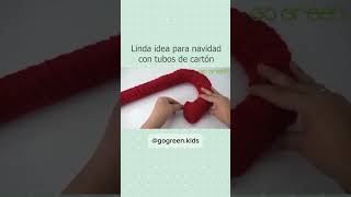 Lindo bastón navideño con rollos de papel y tubos de cartón manualidades navidad  navidad [upl. by Acinnor8]