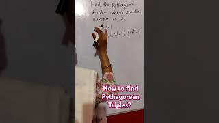 How to find Pythagorean triplet pythagoreantriplet squareandsquareroot mayhsclass8th shorts [upl. by Starling451]