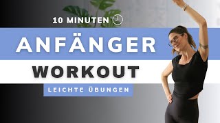 10MinutenAnfängerWorkout Fit in ein aktives Leben  OHNE Geräte  ohne Springen  Deutsch [upl. by Chaworth]