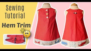 Sewing Tutorial Surprise Hem Trim for the Kitty Dress [upl. by Manly]