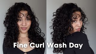 Full Fine Curly Hair Wash Day  Shedding Season [upl. by Albright866]