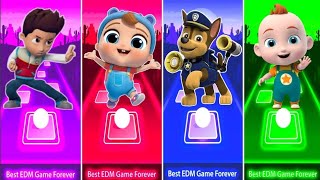 Ryder Paw Patrol  Little Angel  Ruble Paw Patrol  Super Jojo  Coffin Dance  Tiles Hop🌟 Rush💤 [upl. by Ayikin]