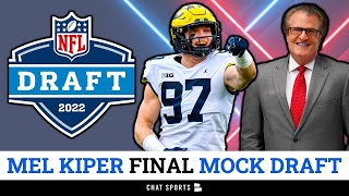 Mel Kiper’s FINAL 2022 NFL Mock Draft  Reaction To ESPN’s 1st Round Projections [upl. by Atnuhs]