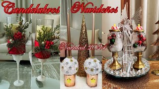 🌟COMO HACER CANDELABROS NAVIDEÑOS 🎄3 Ideas económicas y fáciles [upl. by Mahoney]