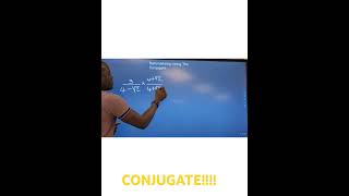 Rationalizing using conjugated maths education education mathhacks physics algebra florida [upl. by Sorips]