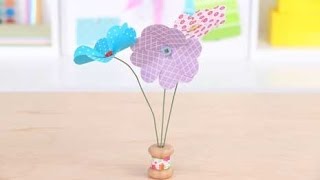 Mothers Day Crafts Paper Blooms [upl. by Sisile741]