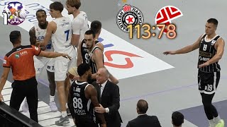 Partizan Cibona 11378 Kris Tomas i Zeljko Obradovic sprečili incident [upl. by Lohcin]