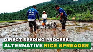 ALTERNATIVE RICE SPREADERDirect Rice Seed Planting Paano gamitin Recycle Materials  Full Guide [upl. by Sayce657]