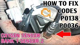 How to fix oxygen sensor circuit high voltage bank1 sensor 2  Code p0138 p0036  problem solved [upl. by Nosyla412]