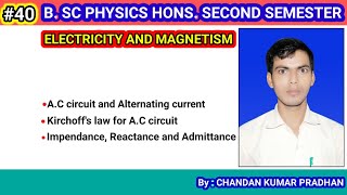 ELECTRICITY AND MAGNETISM Introduction to AC circuit and alternating current [upl. by Shaper]