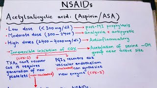 CLEAR all your concepts about NSAIDs pharmacology  Aspirin made EASY and QUICK [upl. by Aneela]