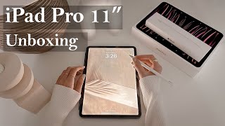 iPad Pro 2022 11quot M2 Unboxing and Setup  Accessories [upl. by Buroker]