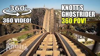 Ghostrider Roller Coaster 360 VR POV Knotts Berry Farm California  Giroptic 360 Camera [upl. by Millicent736]