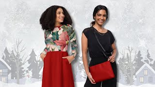 Christmas red affordable dresses with matchy bag [upl. by Inar]