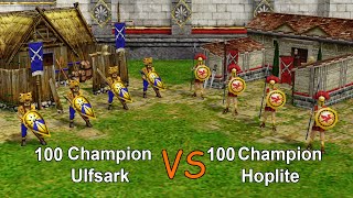 Age of Mythology  Ulfsark vs Hoplite [upl. by Camroc947]