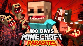 100 Days in a PARASITE INFECTED world in Hardcore Minecraft [upl. by Ecnarretal273]