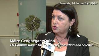 Commissioner GeoghanQuinn reacts to GE Innovation Barometer [upl. by Mraz]