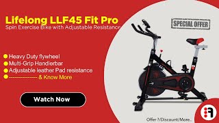 Lifelong LLF45 Fit Pro  Review Spin Exercise BikeCycle for Home amp Office Use Best Price in India [upl. by Welford]