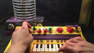 circuit bent VTech Music Major  homemade Spring Reverb Cage pt1 by Ok Housecat [upl. by Ihn542]