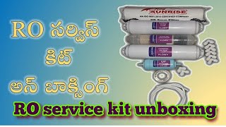 RO Service kit unboxing Telugu  Yearly maintenance kit for Reverse Osmosis water filter [upl. by Nosneb101]