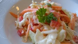 Amerikanischer Krautsalat Coleslaw [upl. by Navonoj]