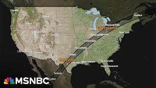 Watch Moment of totality as solar eclipse crosses the US  MSNBC [upl. by Ecnesse]