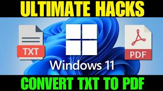 HOW TO CONVERT TEXT FILE TO PDF IN WINDOWS 11 Quick amp Easy Guide [upl. by January]