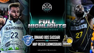 Banco di Sardegna Sassari v MHP RIESEN Ludwigsburg  Full Game Highlights  BasketballCL 202324 [upl. by Korella]