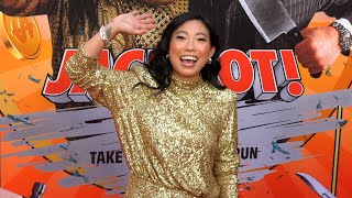 Awkwafina attends the red carpet world premiere of Jackpot [upl. by Fleeta]