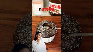 nutella chocolate mug cake recipe😍 food recipe dessert [upl. by Coraline]