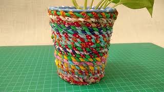 Fabric Twine Tutorial  Recycled Fabric Twine  Reuse Fabric Scraps  Reuse Plastic Waste [upl. by Treboh]