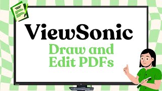 ViewSonic Monitor Draw and Edit PDFs  ViewSonic 5 Minute Series Episode 3 [upl. by Nadual]