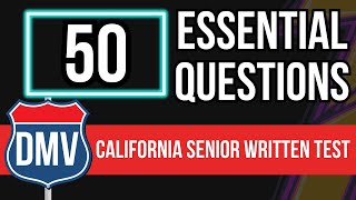 California DMV Senior Written Test 2024 50 Essential Questions [upl. by Won]