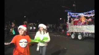 Redlands CA Christmas Parade Dec 4 2010 Part 6 Santa Holidays Marching Band Float [upl. by Nivrad446]