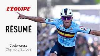 Championnats dEurope de cyclocross  Le Belge Thibau Nys simpose  le résumé de la course [upl. by Pulsifer553]