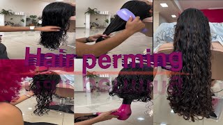 Hair perming Long hair permCurly hairHow to manage curly hair [upl. by Shiff]