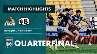 Bunnings NPC 2022  Quarterfinal Highlights  Wellington v Hawkes Bay [upl. by Eelarbed]