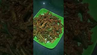 Try this bhindi fry😋 viralvideo food recipe cooking trending sonchirayi [upl. by Laicram]