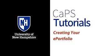 Creating Your ePortfolio [upl. by Etnaed614]