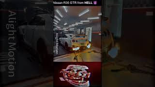 Nissan😱😱 R35 GTR Form hell exhaust soundsystem carnoise shorts viral [upl. by Rakia607]