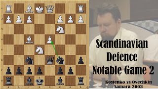 Scandinavian Defense Notable 2  Petr Konstenko vs Roman Ovetchkin Samara 2002 [upl. by Krystin181]